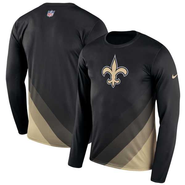 New Orleans Saints Nike Black Sideline Legend Prism Performance Long Sleeve T-Shirt,We sell and wholesale New Orleans Saints Nike Black Sideline Legend Prism Performance Long Sleeve T-Shirt on line form chian!